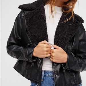 Free People Vegan Leather Jacket